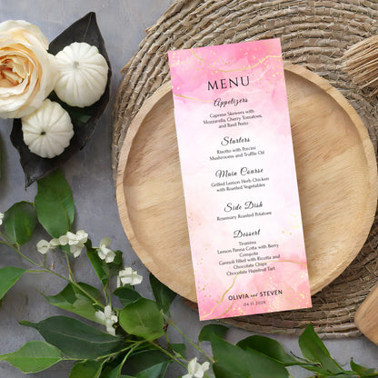 Pretty in Pink | Wedding Menu