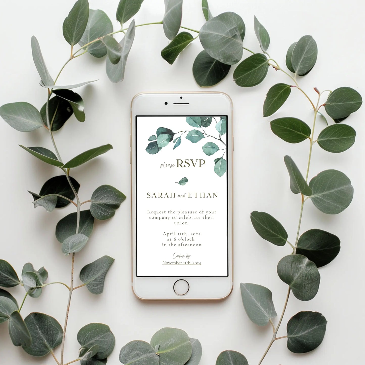 Eucalyptus Serenity | Wedding Mobile RSVP