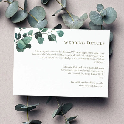 Eucalyptus Serenity | Wedding Details