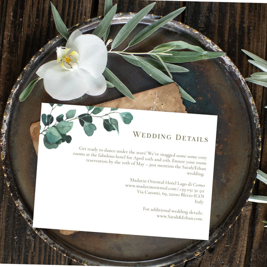 Eucalyptus Serenity | Wedding Details