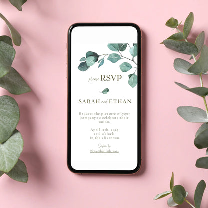 Eucalyptus Serenity | Wedding Mobile RSVP