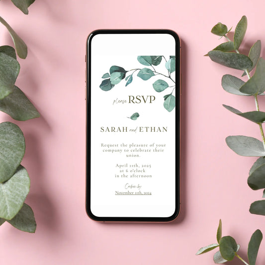 Eucalyptus Serenity | Wedding Mobile RSVP