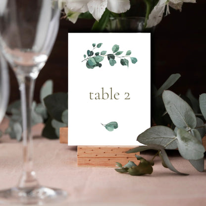 Eucalyptus Serenity | Wedding Table Signs
