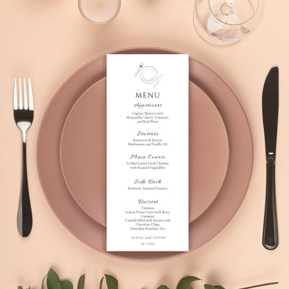 Glam | Wedding Menu