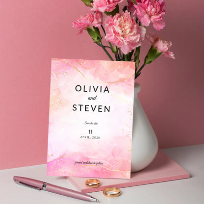Pretty in Pink | Wedding Save the Date