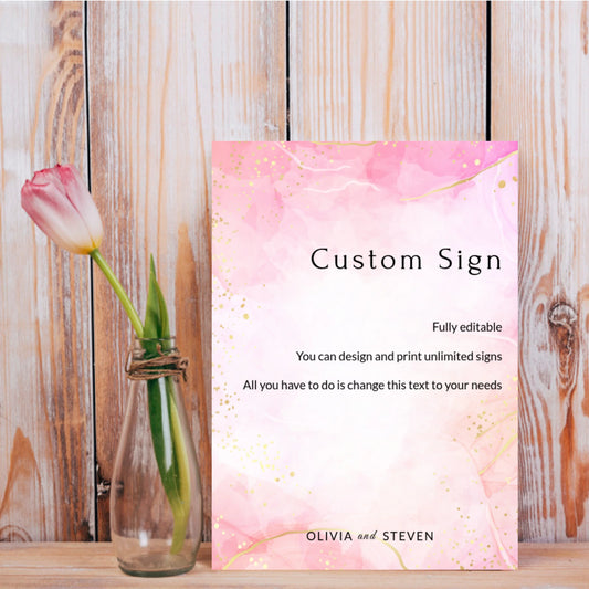 Pretty in Pink | Wedding Custom Signs