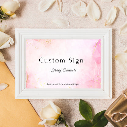 Pretty in Pink | Wedding Custom Signs