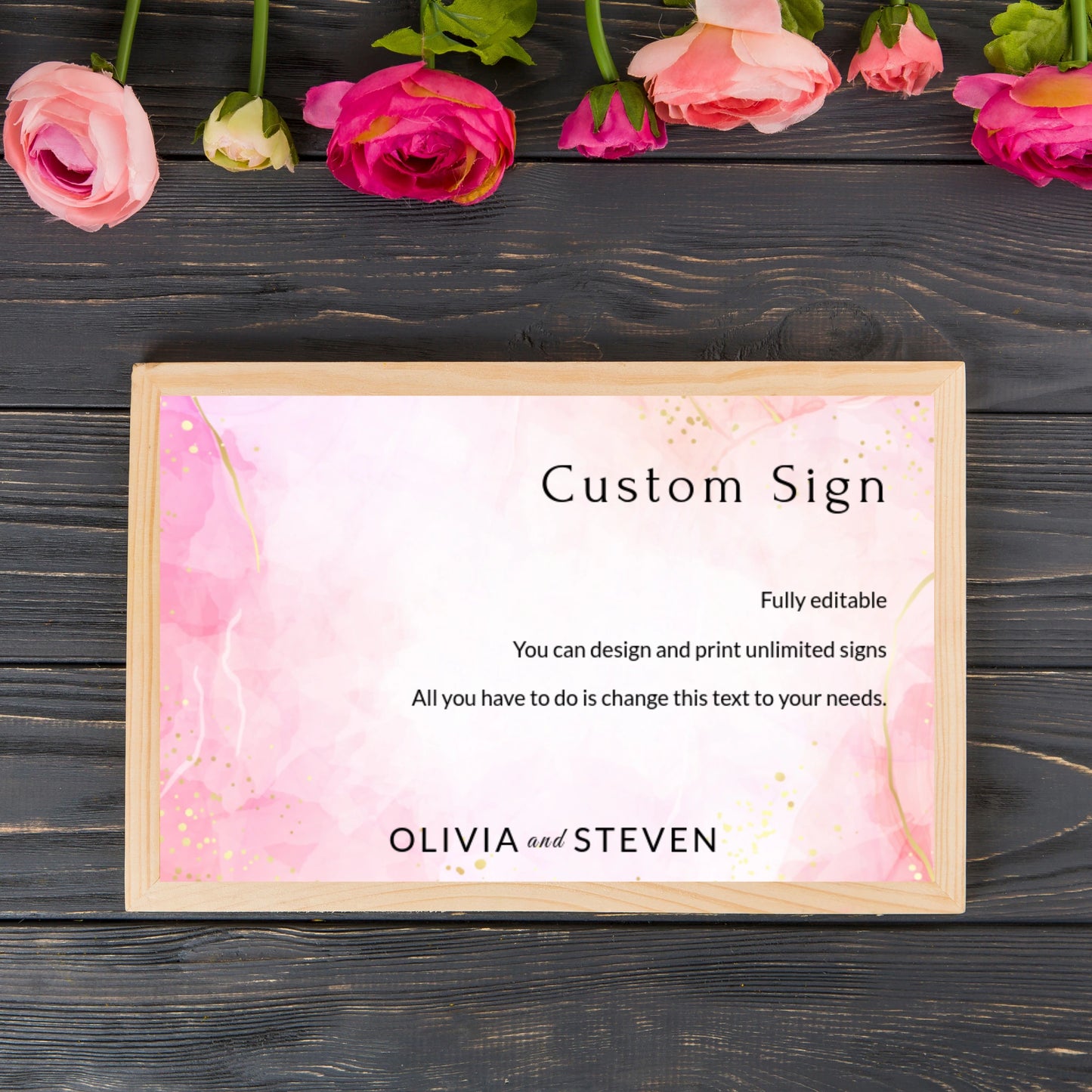 Pretty in Pink | Wedding Custom Signs