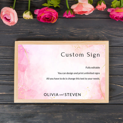 Pretty in Pink | Wedding Custom Signs