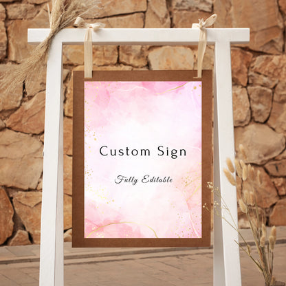 Pretty in Pink | Wedding Custom Signs