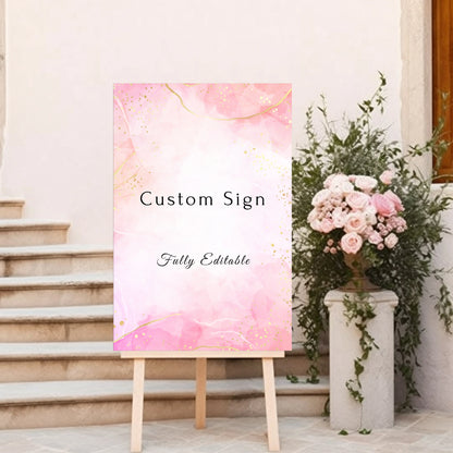 Pretty in Pink | Wedding Custom Signs