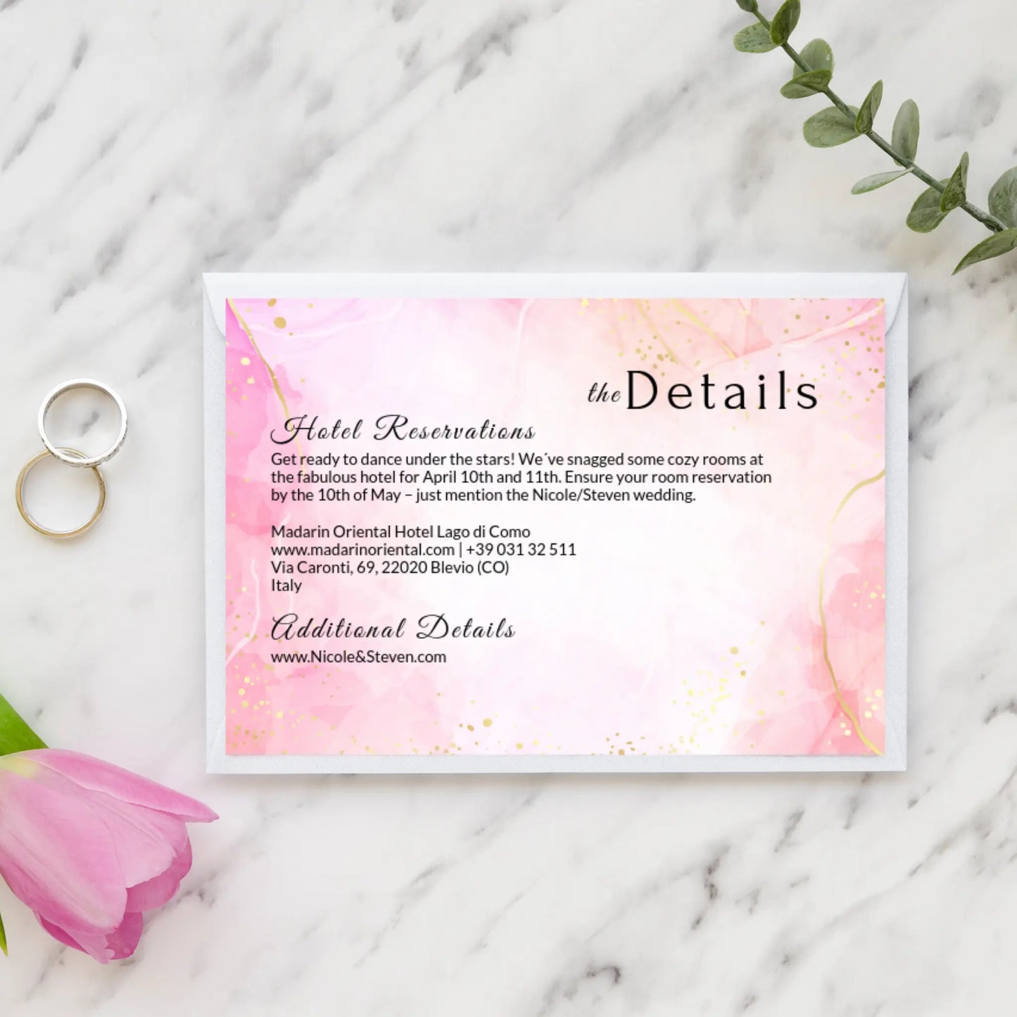 Pretty in Pink | Wedding Details