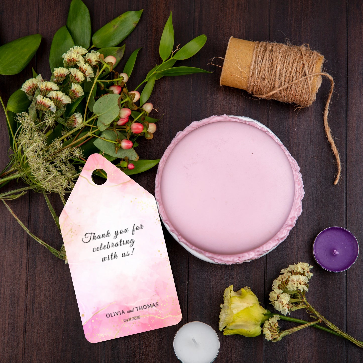 Pretty in Pink | Wedding Favor Tag
