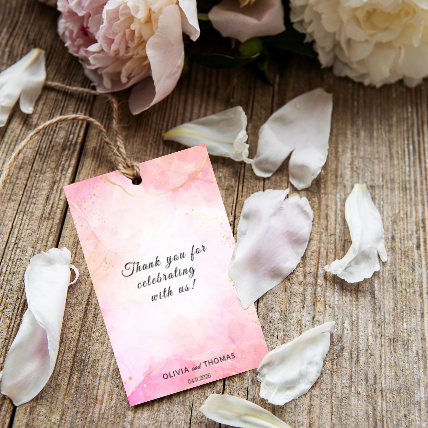 Pretty in Pink | Wedding Favor Tag