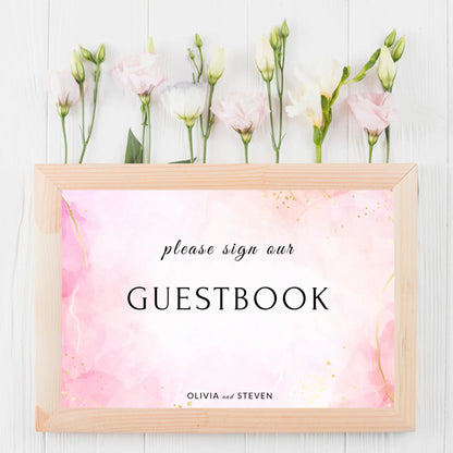 Pretty in Pink | Wedding Guest Book Sign