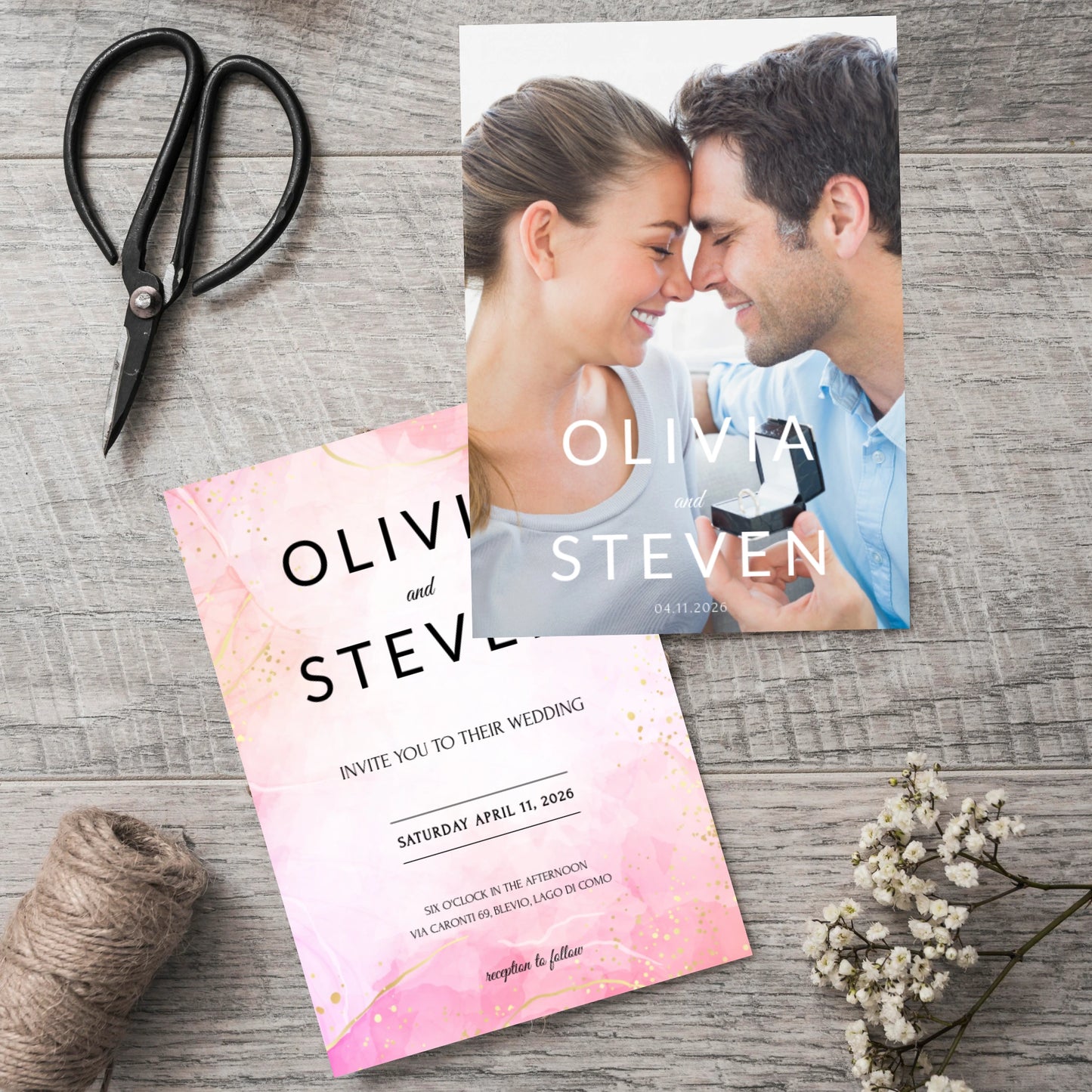 Pretty in Pink | Wedding Invitation