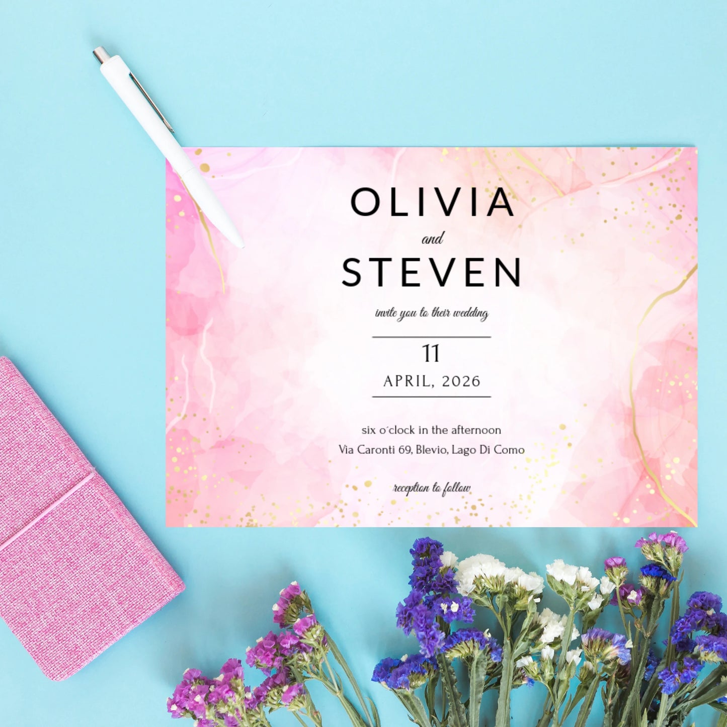 Pretty in Pink | Wedding Invitation