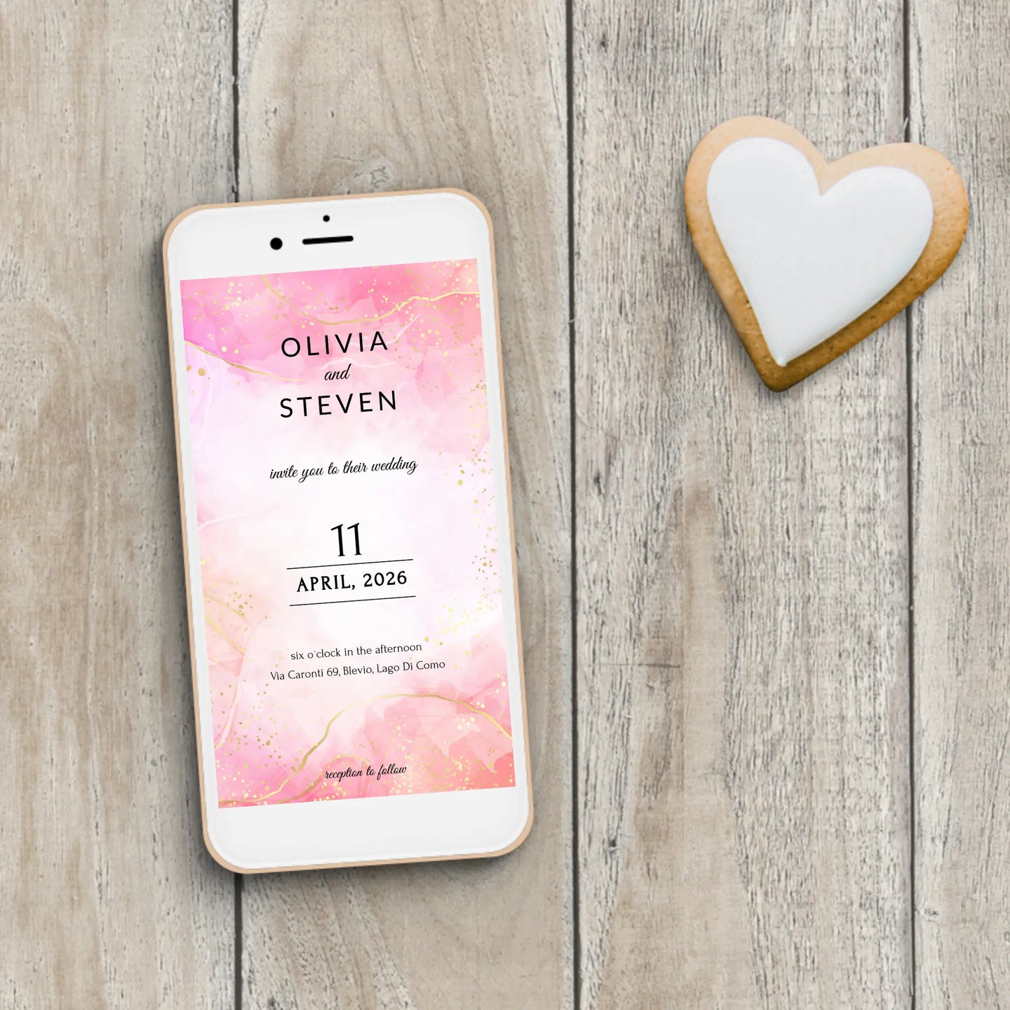 Pretty in Pink | Wedding Mobile Invitation