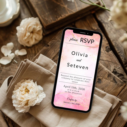 Pretty in Pink | Wedding Mobile RSVP