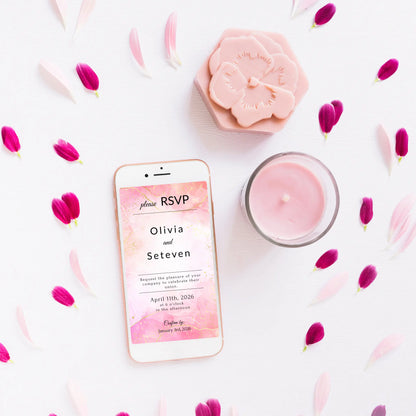 Pretty in Pink | Wedding Mobile RSVP