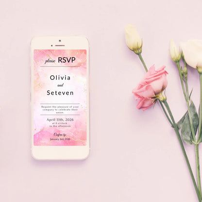 Pretty in Pink | Wedding Mobile RSVP