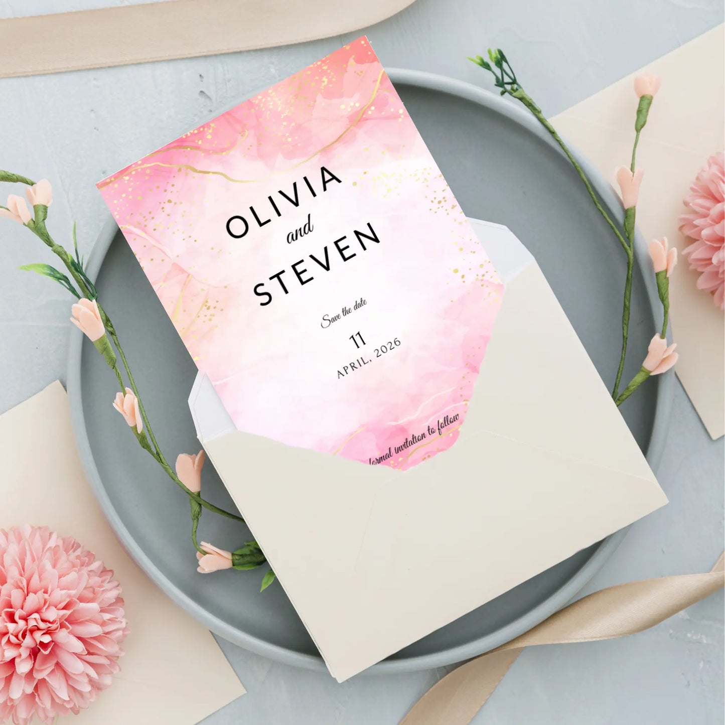 Pretty in Pink | Wedding Save the Date