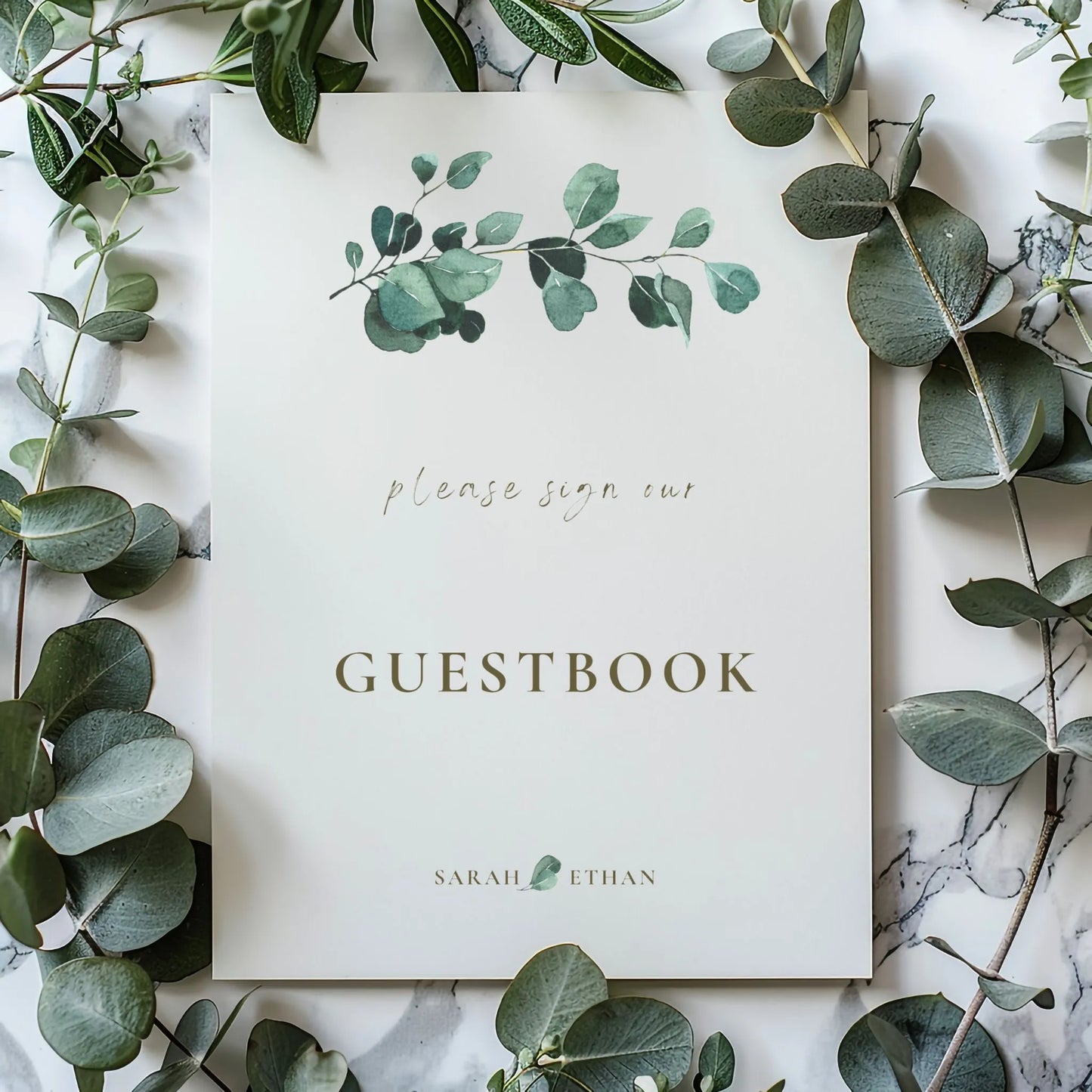 Eucalyptus Serenity | Wedding Guest Book Sign