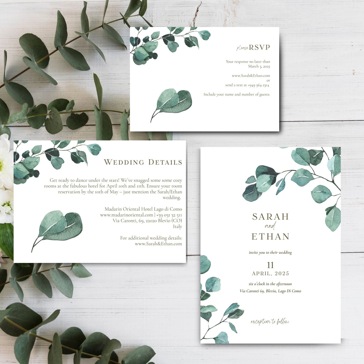 Eucalyptus Serenity | Wedding Invitation Set