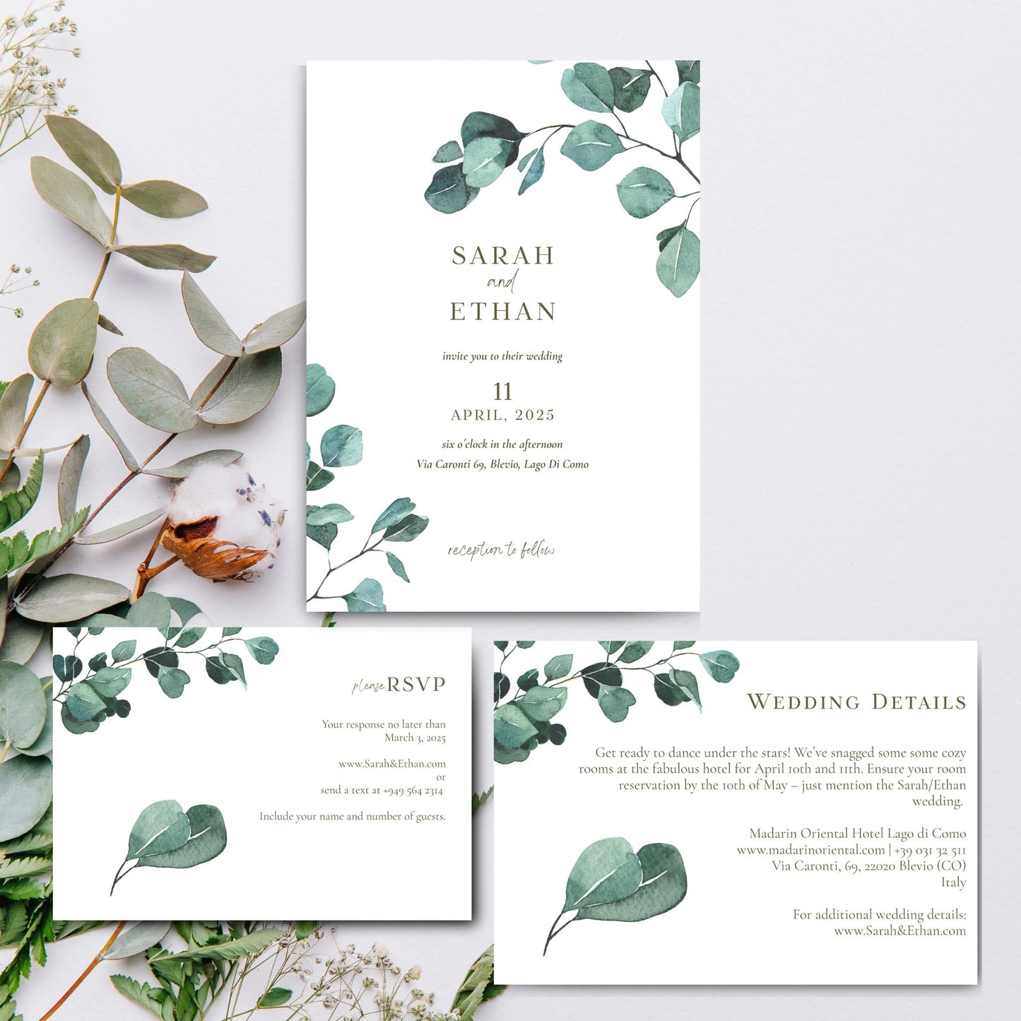 Eucalyptus Serenity | Wedding Invitation Set