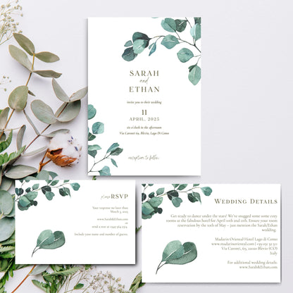 Eucalyptus Serenity | Wedding Invitation Set