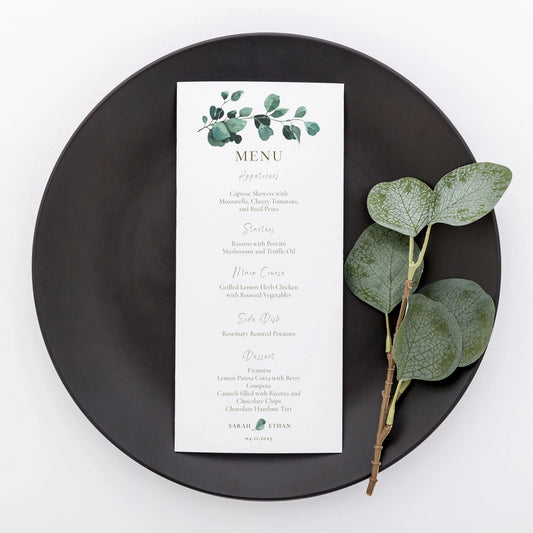 Eucalyptus Serenity | Wedding Menu
