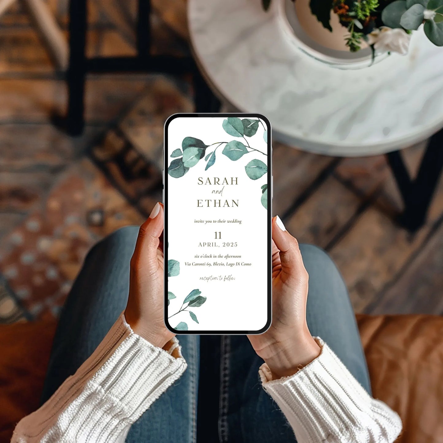Eucalyptus Serenity | Wedding Mobile Invitation