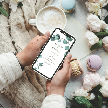 Eucalyptus Serenity | Wedding Mobile Invitation