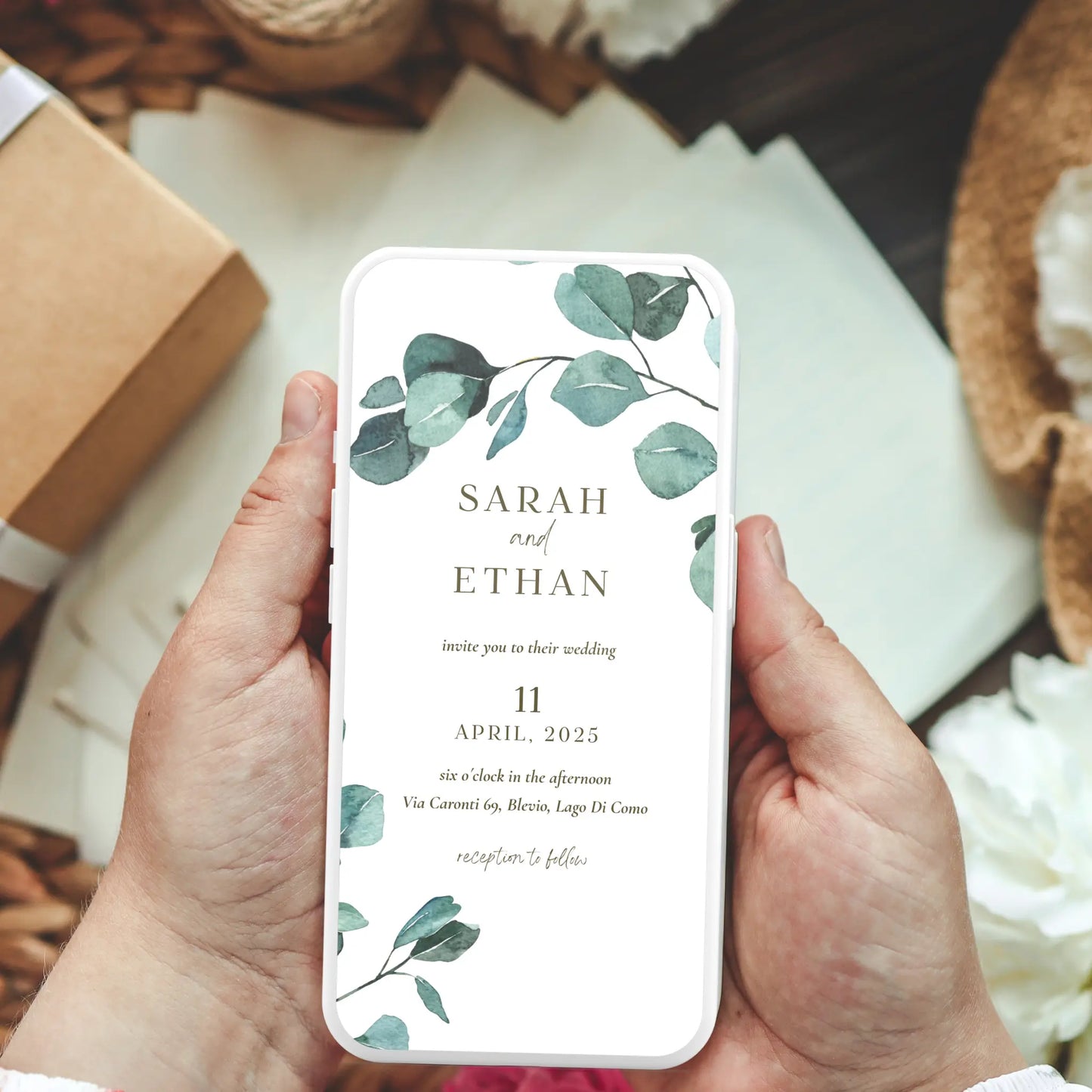 Eucalyptus Serenity | Wedding Mobile Invitation