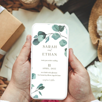 Eucalyptus Serenity | Wedding Mobile Invitation