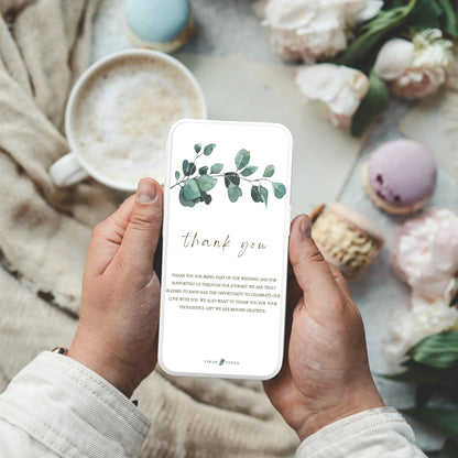 Eucalyptus Serenity | Wedding Thank You Note