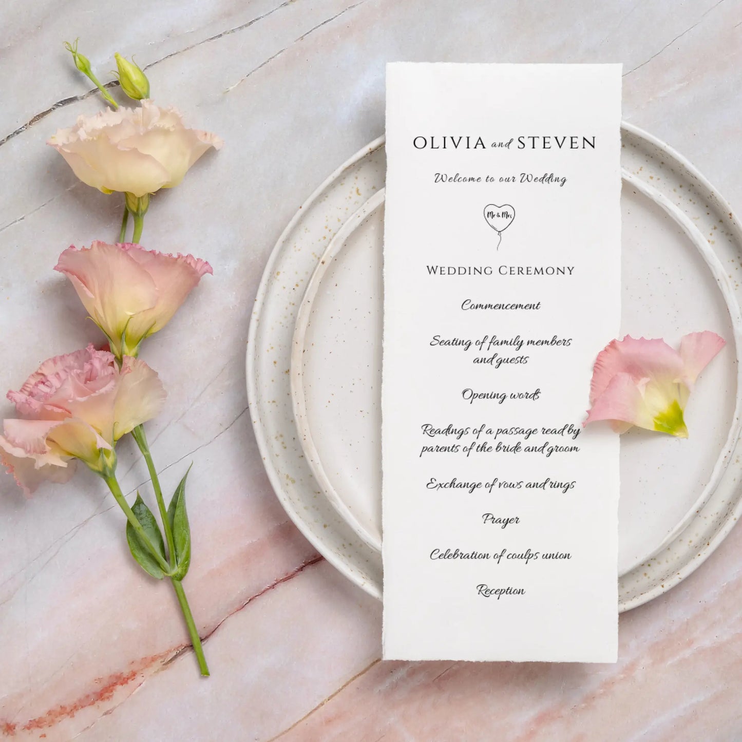 Glam | Wedding Program