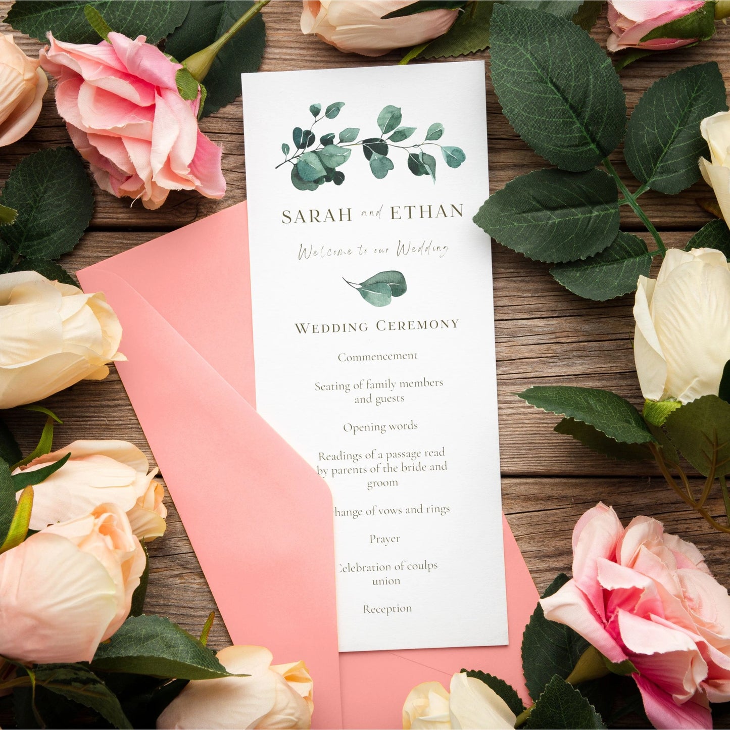 Eucalyptus Serenity | Wedding Program