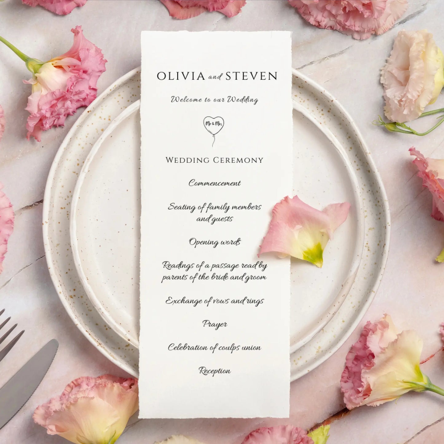 Glam | Wedding Program