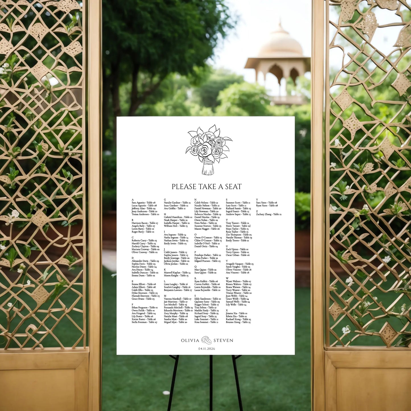 Glam | Wedding Seating Chart