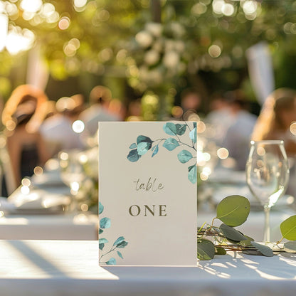 Eucalyptus Serenity | Wedding Table Signs