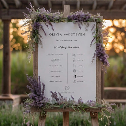 Glam | Wedding Timeline Sign